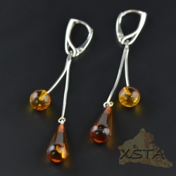 Polished cognac earrings